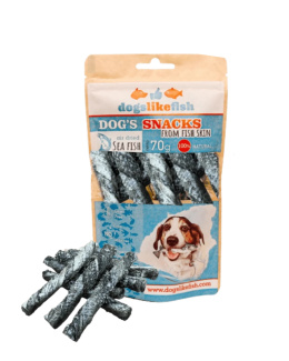 DOGSLIKEFISH Twister ze skóry dorsza 70g