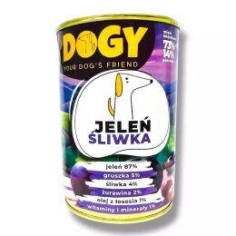 DOGY- Karma mokra dla psa Jeleń ze Śliwką 400g