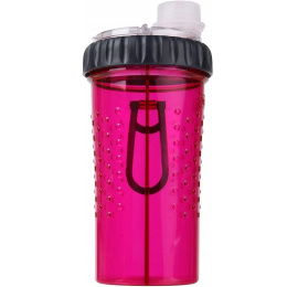 Dexas Snack-Duo Pet Bottle - dwukomorowa butelka na karmę i wodę dla psa - Różowy