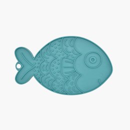 FIBOO- Fishka - Mata do lizania dla psa i kota turkusowa