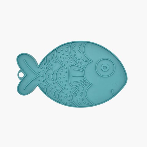 FIBOO- Fishka - Mata do lizania dla psa i kota turkusowa