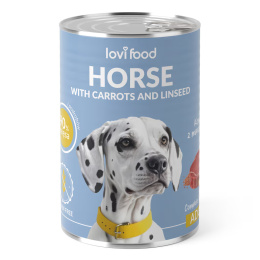 Lovi Food Horse with Carrots and Linseed - mokra karma dla psa z koniną, marchewką i siemieniem lnianym - 400g