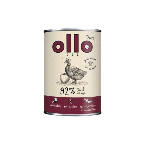 OLLO PURE Kaczka z jabłkiem- karma mokra dla psa 400g