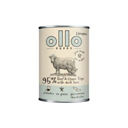 OLLO Puppy Umami Wołowina, zielone żwacze i kacza wątróbka- Karma mokra dla szczeniąt 850g