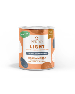 PERRO LIGHT Karma mokra Kaczka z warzywami - monobiałkowa formuła dla psów dorosłych 800g