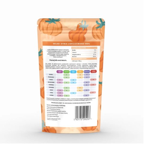 PERRO MIX & MATCH Dynia Przysmaki liofilizowane dla psa 15g PERRO MIX & MATCH Dynia Przysmaki liofilizowane dla psa 15g