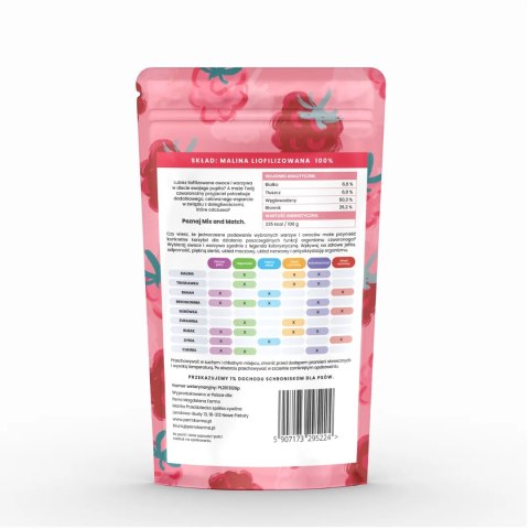 PERRO MIX & MATCH Malina Przysmaki liofilizowane dla psa 15g PERRO MIX & MATCH Malina Przysmaki liofilizowane dla psa 15g
