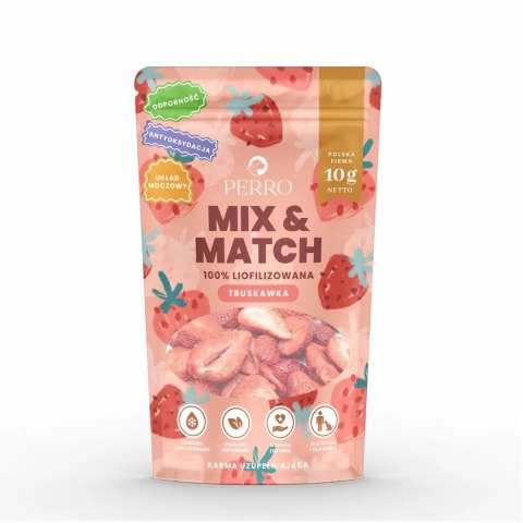 PERRO MIX & MATCH Truskawka Przysmaki liofilizowane dla psa 10g PERRO MIX & MATCH Truskawka Przysmaki liofilizowane dla psa 10g