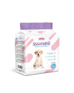 Record AssorbiPiu Puppy Pads 60x90cm - podkłady dla szczeniaka do nauki czystości, z plastrami mocującymi - 11 szt.