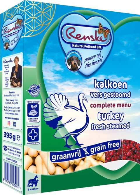 Renske Karma mokra dla psa- świeży indyk bez zbóż (395 g)