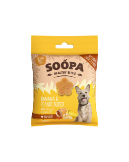 SOOPA Healthy Bites przysmaki dla psa - Banan i Masło Orzechowe (50g)