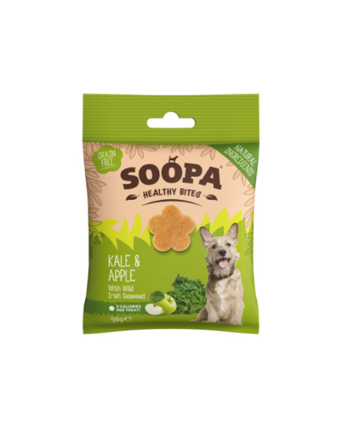 SOOPA Healthy Bites przysmaki dla psa - Jarmuż, Jabłko i Algi (50g)