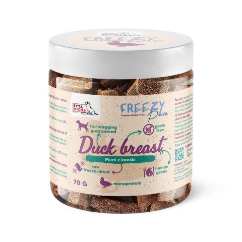 SYTA MICHA 100% liofilizowane mięso kaczki dla psa 70g FREEZY Pure
