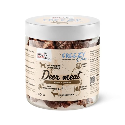 SYTA MICHA 100% liofilizowane mięso z jelenia dla psa 80g FREEZY Pure