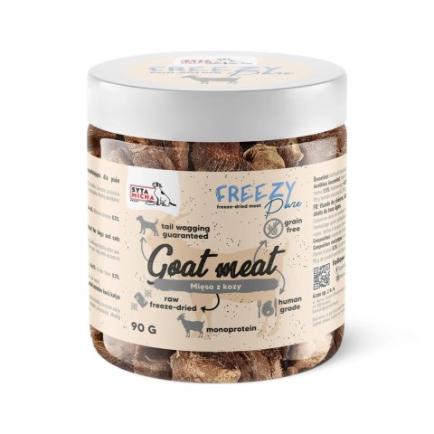 SYTA MICHA 100% liofilizowane mięso z kozy dla psa 90g FREEZY Pure