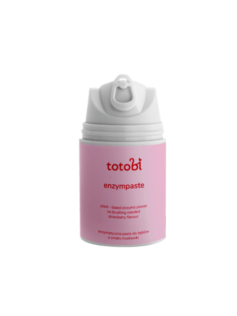 TOTOBI Enzympaste Kiss Berry - Enzymatyczna pasta do zębów dla psa i kota o smaku truskawkowym, 50 ml = 67 g TOTOBI Enzympaste Kiss Berry - Enzymatyczna pasta do zębów dla psa i kota o smaku truskawkowym, 50 ml = 67 g