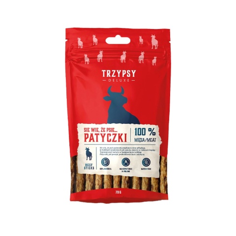 TRZYPSY DELUXE SIE WIE, ŻE PSIE... PATYCZKI z wołowiny 70g