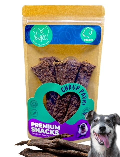BaffiDi ChrupPaski dla psa - baranina 100g BaffiDi ChrupPaski dla psa - baranina 100g