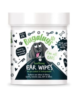 Bugalugs Soothing Ear Wipes 100szt. - biodegradowalne waciki do czyszczenia uszu psa