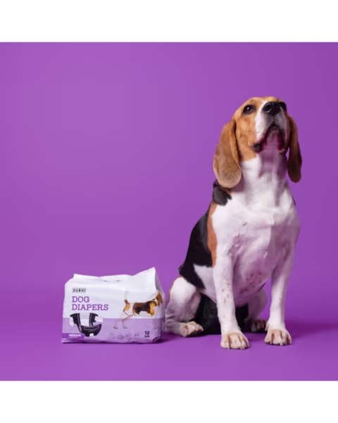 Dashi Dog Diapers 12szt. - pieluchy dla psa, psie pampersy, czarne - M Dashi Dog Diapers 12szt. - pieluchy dla psa, psie pampersy, czarne - M