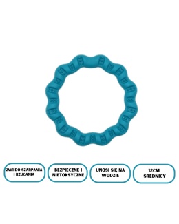FIBOO- Fringoo mini niebieski- 2w1 szarpak i ring ⌀12cm