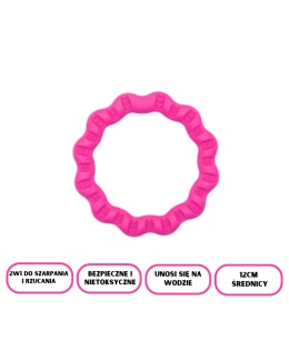 FIBOO- Fringoo mini różowy- 2w1 szarpak i ring ⌀12cm