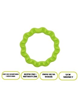 FIBOO- Fringoo mini zielony- 2w1 szarpak i ring ⌀12cm