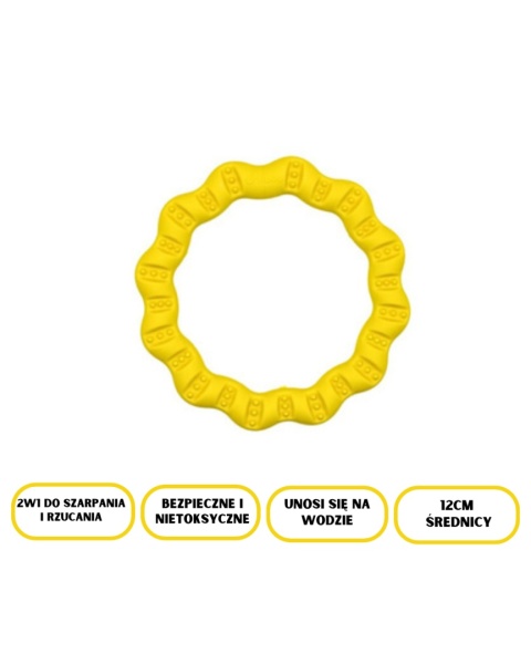 FIBOO- Fringoo mini żółty- 2w1 szarpak i ring ⌀125