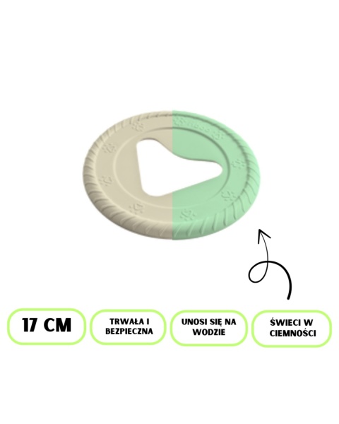 FIBOO Frisboo mini FLUO- Latający dysk świecący w ciemności 17cm FIBOO Frisboo mini FLUO- Latający dysk świecący w ciemności 17cm