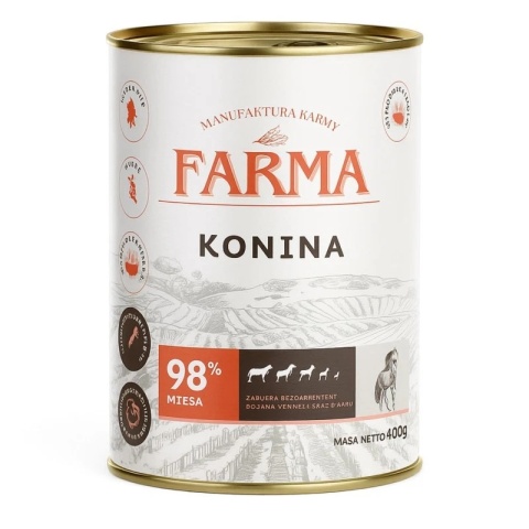 Farma karma mokra dla psa - Konina 400g Farma karma mokra dla psa - Konina 400g