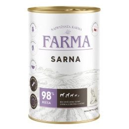Farma karma mokra dla psa - sarna 400g