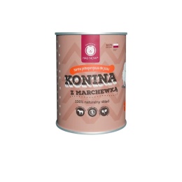 HAU NOW Mokra karma monobiałkowa konina z marchewką 400g