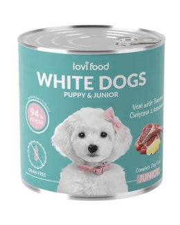 Lovi Food Junior & Puppy Veal & Banana - mokra karma dla szczeniaka i juniora, dla białych ras, z cielęciną i bananem- 800g