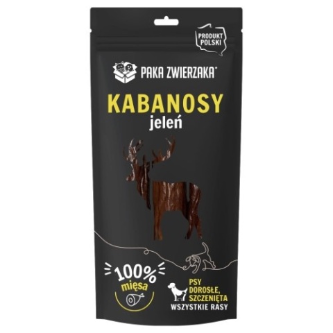 PAKA ZWIERZAKA Kabanosy jeleń 3 szt (80g) PAKA ZWIERZAKA Kabanosy jeleń 3 szt (80g)