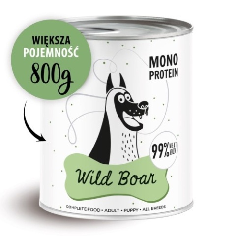 PAKA ZWIERZAKA PEPE Wild Boar (dzik) - Karma mokra dla psa 800g PAKA ZWIERZAKA PEPE Wild Boar (dzik) - Karma mokra dla psa 800g