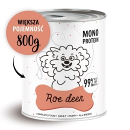 PAKA ZWIERZAKA PEPE Roe deer (sarna) - Karma mokra dla psa 800g