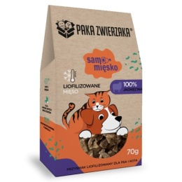 PAKA ZWIERZAKA- Przysmak liofilizowany Samo Mięsko JAGNIĘCINA 70g