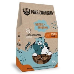 PAKA ZWIERZAKA- Przysmak liofilizowany Samo Mięsko KOŃ 70g