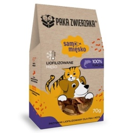 PAKA ZWIERZAKA- Przysmak liofilizowany Samo Mięsko TUŃCZYK 70g