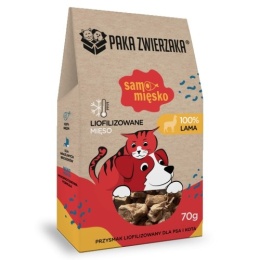 PAKA ZWIERZAKA- Przysmak liofilizowany Samo Mięsko LAMA 70g