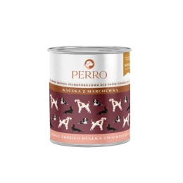 PERRO Karma mokra dla psa Kaczka z marchewką - monobiałkowa formuła dla psów dorosłych 400g