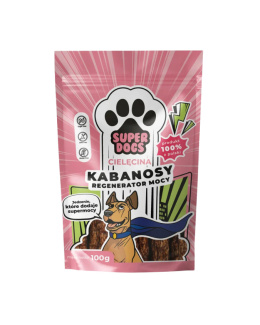 SUPERDOGS- Kabanosy dla psa z cielęciny 100g