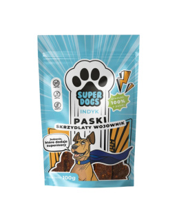 SUPERDOGS- Paski mięsne dla psa z indyka 100g