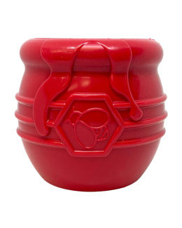 SodaPup Zabawka na jedzenie dla psa Słoiczek Miodu XL- Honey Pot RED