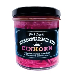 Stevi & Schnück‘s Hundemarmelade Einhorn DŻEM DOBRY JEDNOROŻEC 275g *zawiera kurczaka