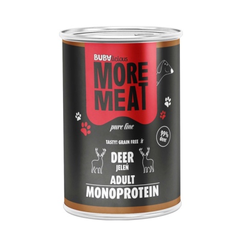 BUBAlicious More Meat mono karma dla psa Pure Line 400g JELEŃ