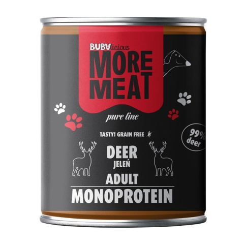 BUBAlicious More Meat mono karma dla psa Pure Line 800g JELEŃ