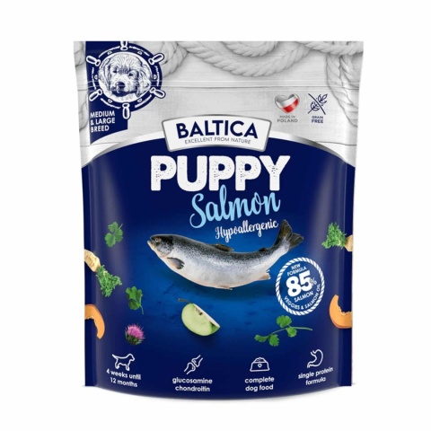 Baltica Salmon Szczeniak Hypoallergenic M/L - karma sucha dla psów 1kg