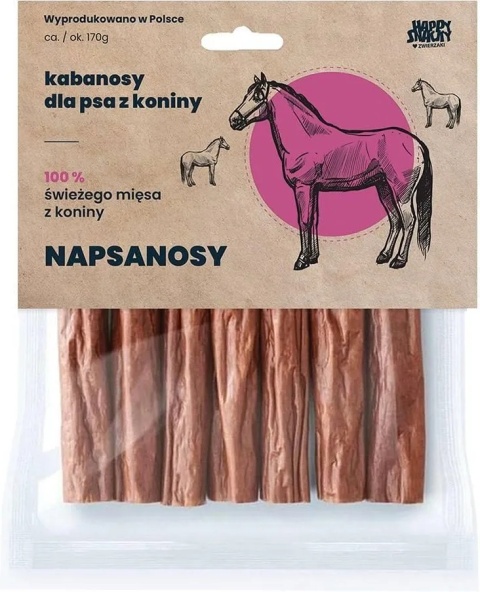 HAPPYSNACKY NAPSANOSY z koniny 7szt.