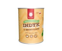 HAU NOW Mokra karma dla psa monobiałkowa indyk z brokułami 400g